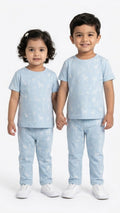 Sky Blue safari half sleeve coord set