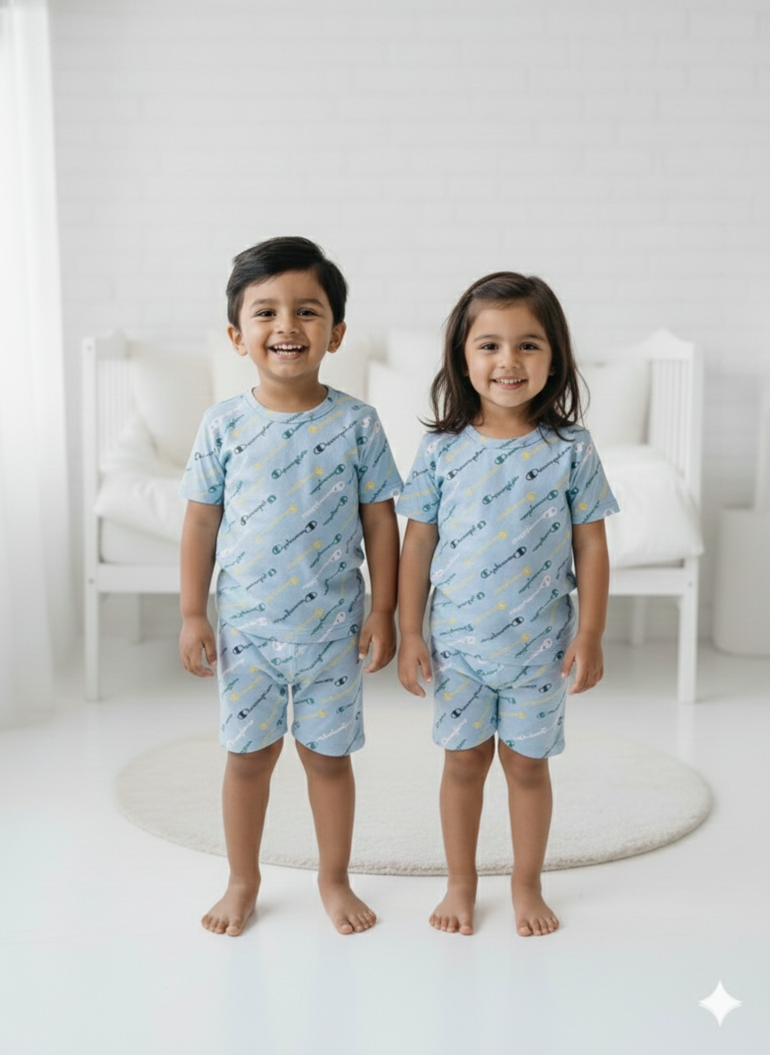 UNISEX Champion Print short set