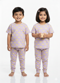UNISEX Purple Yellow Cat Co-Ord set