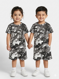 Carbon sketch Sleeve short set