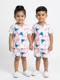 Disneys Stitch N heart Sleeve short set