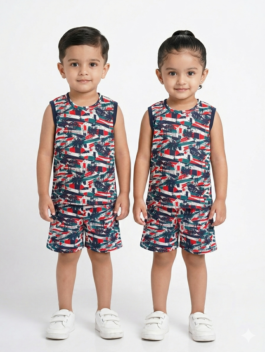 Twin palms Sleeveless short set