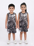 Carbon sketch Sleeveless short set