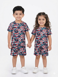 Twin Palms Sleeve short set