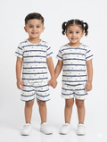 Stripes Sleeve short set