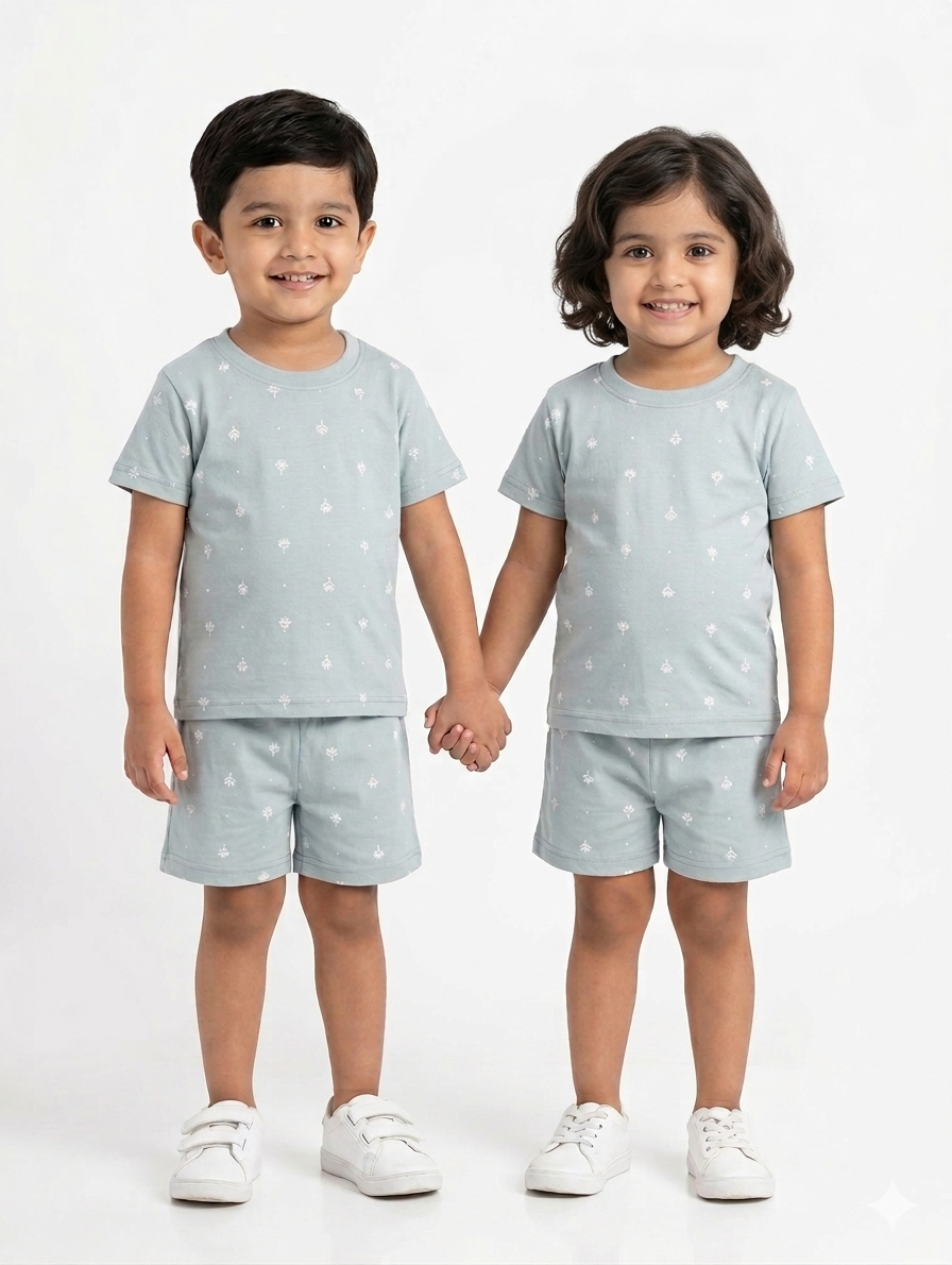 Petal play Sleeve short set