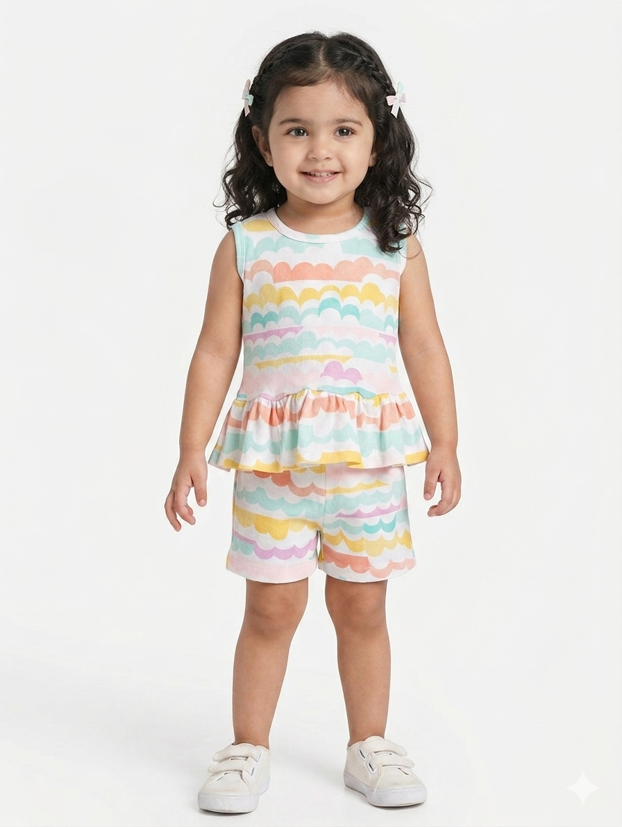 Candy peplum co-ord set