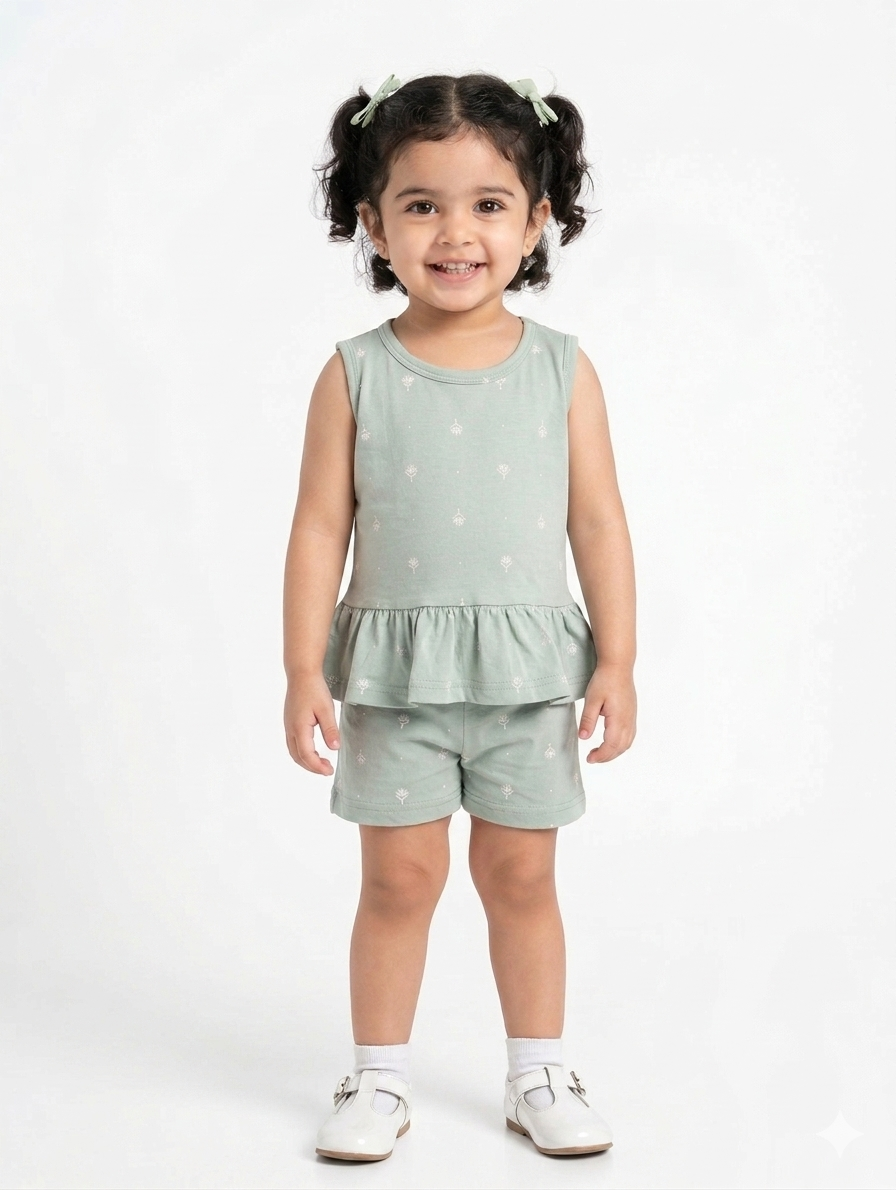 Petal play peplum co-ord set