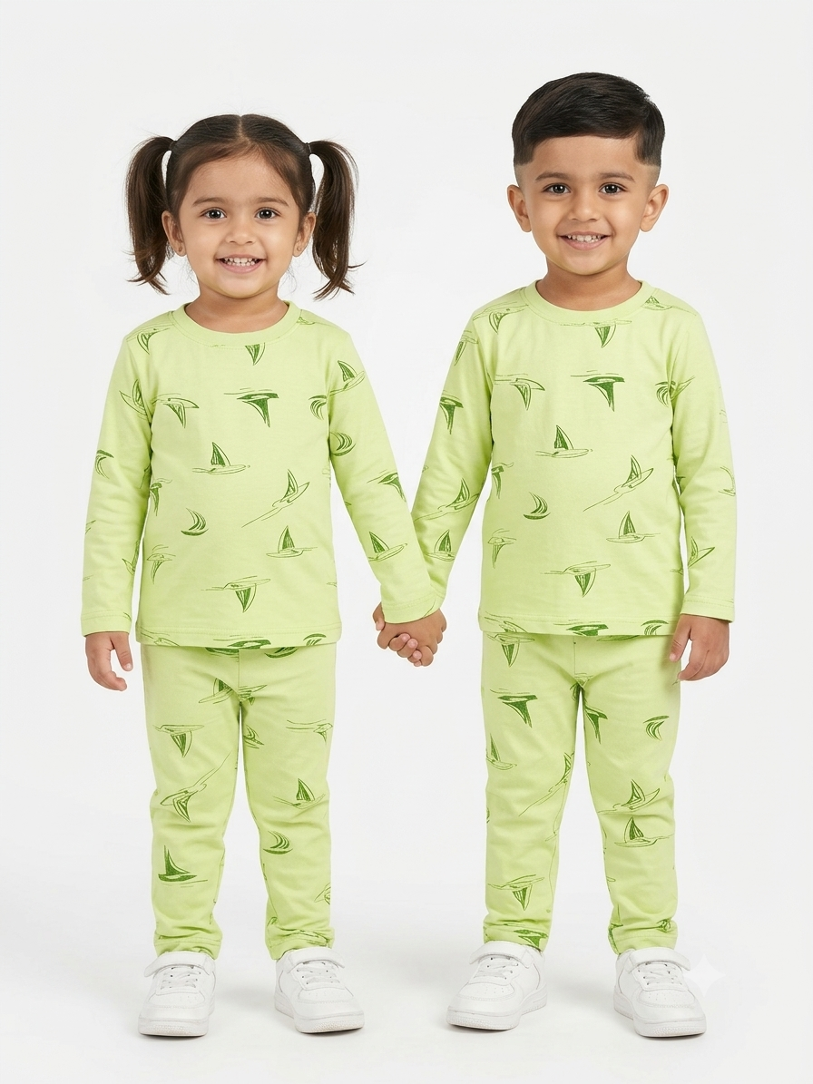 Lime green sailboat ⛵️ full sleeve coord set