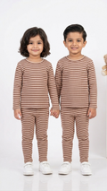 Cocoa brown stripes full Coordset