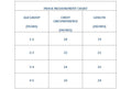 Size chart for frocks