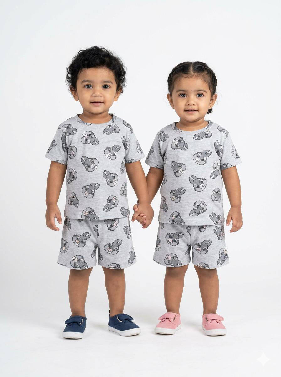 UNISEX Rabbit Sleeve short set