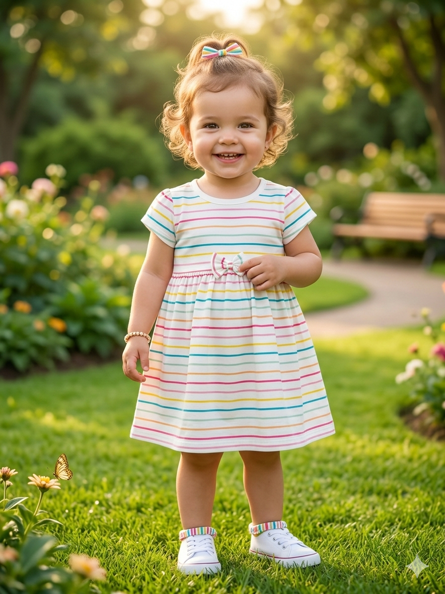 RAINBOW STRIPES Frock set