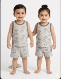 D  Neon green print sleeveless