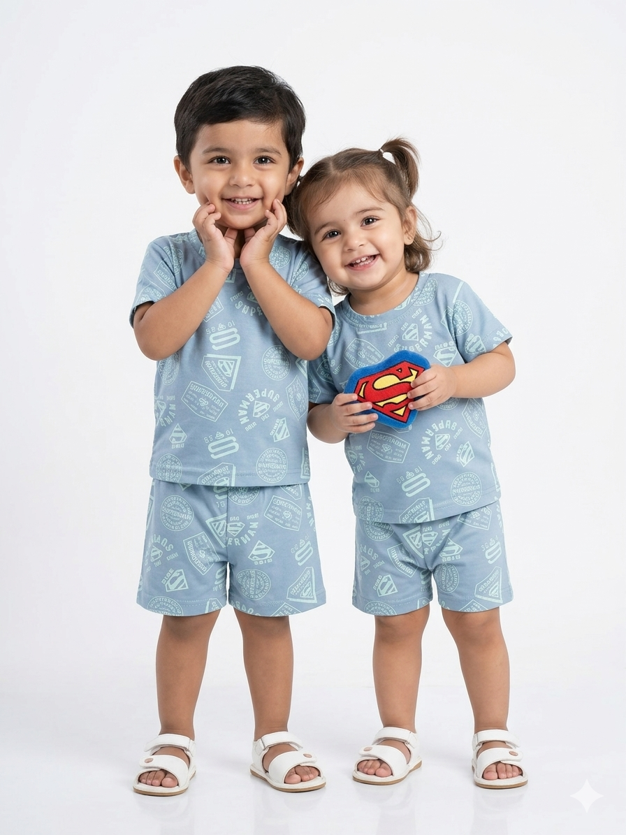 Superman sleeve short set