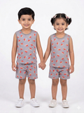 Grey fireflies wildflower sleeveless shorts