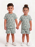 Beach vibes sleeve short set