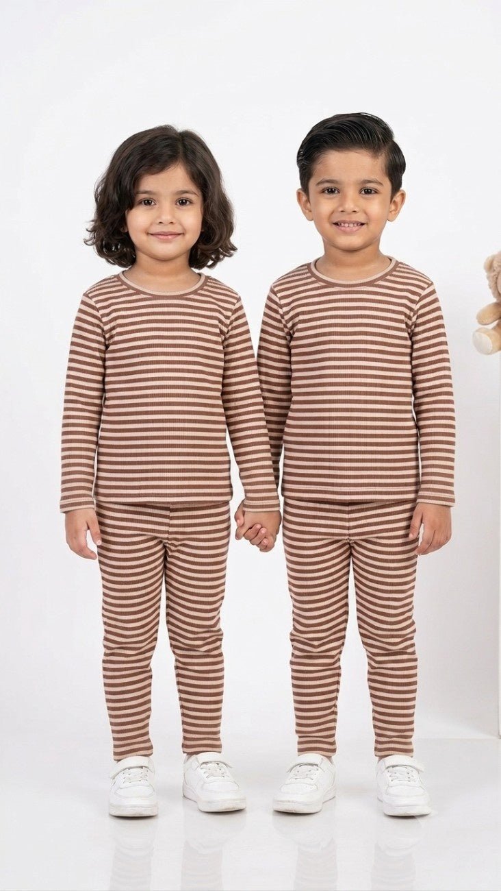 Cocoa brown stripes full Coordset - Lil'Simba Kids Clothing Store