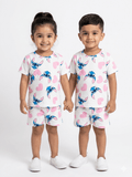 Disneys Stitch N heart Sleeve short set - Lil'Simba Kids Clothing Store