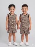 Spotlight leopard Sleeveless short set - Lil'Simba Kids Clothing Store
